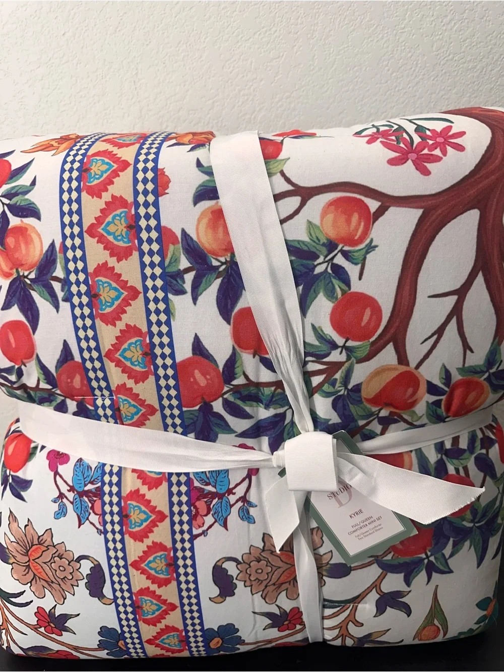 D Studio Kyrie Floral 3 pc set full/queen peacock print